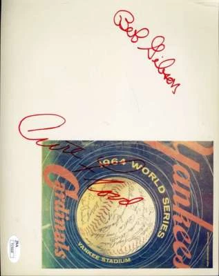 Bob Gibson Curt Flood Jsa Coa Autographed 8x10 Photo Hand Signed Authentic - Image 1 of 2