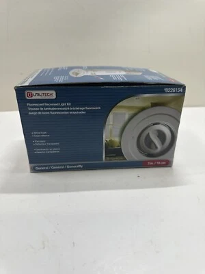 K515J Utilitech Fluorescent Recessed Light Kit White 13W GU24 3"CFL New Open Box - Image 1 of 4