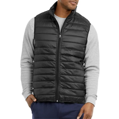 Men’s Down Puffer Vest with Zipper Pockets S-3XL Packable Full Zip Lightweight - Image 1 of 4