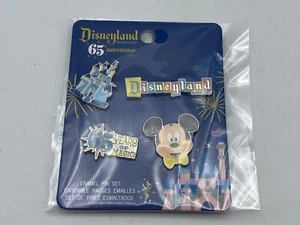 Funko Disneyland Resort 65th Anniversary Mickey Mouse 4 Enamel Pin Set - New - Picture 1 of 4