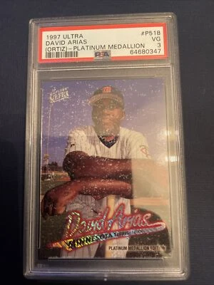 David Arias Ortiz Fleer Ultra Platinum Medallion 1997 PSA 3 súper raro novato radiocontrol Foto 1 de 3
