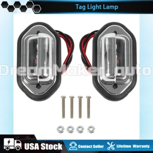 2x Universal LED License Plate Tag Light Lamp White For Truck SUV Trailer RV Van - Picture 1 of 8