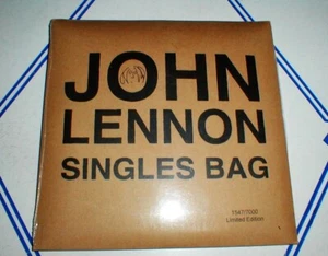 JOHN LENNON Beatles 2010 "Singles Bag" 3x 45 POSTER POSTCARDS NUMBERED SEALED NM - Picture 1 of 5