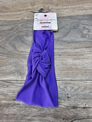 Banda para la cabeza anudada para el cabello Scunci Morgan Simianer accesorio para el cabello púrpura Foto 1 de 4