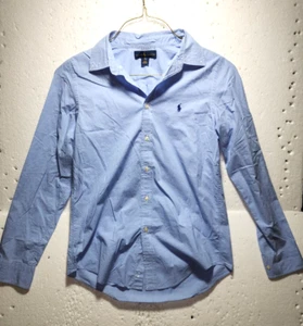 Camicia Ralph Lauren uomo taglia 20 blu vestibilità personalizzata casual abbottonata manica lunga - Foto 1 di 15