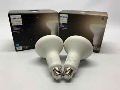 Set of 2 Philips Hue Smart Bulb - BR30 LED 800lm - Dimmable Flood Light (538157) - Image 1 of 2