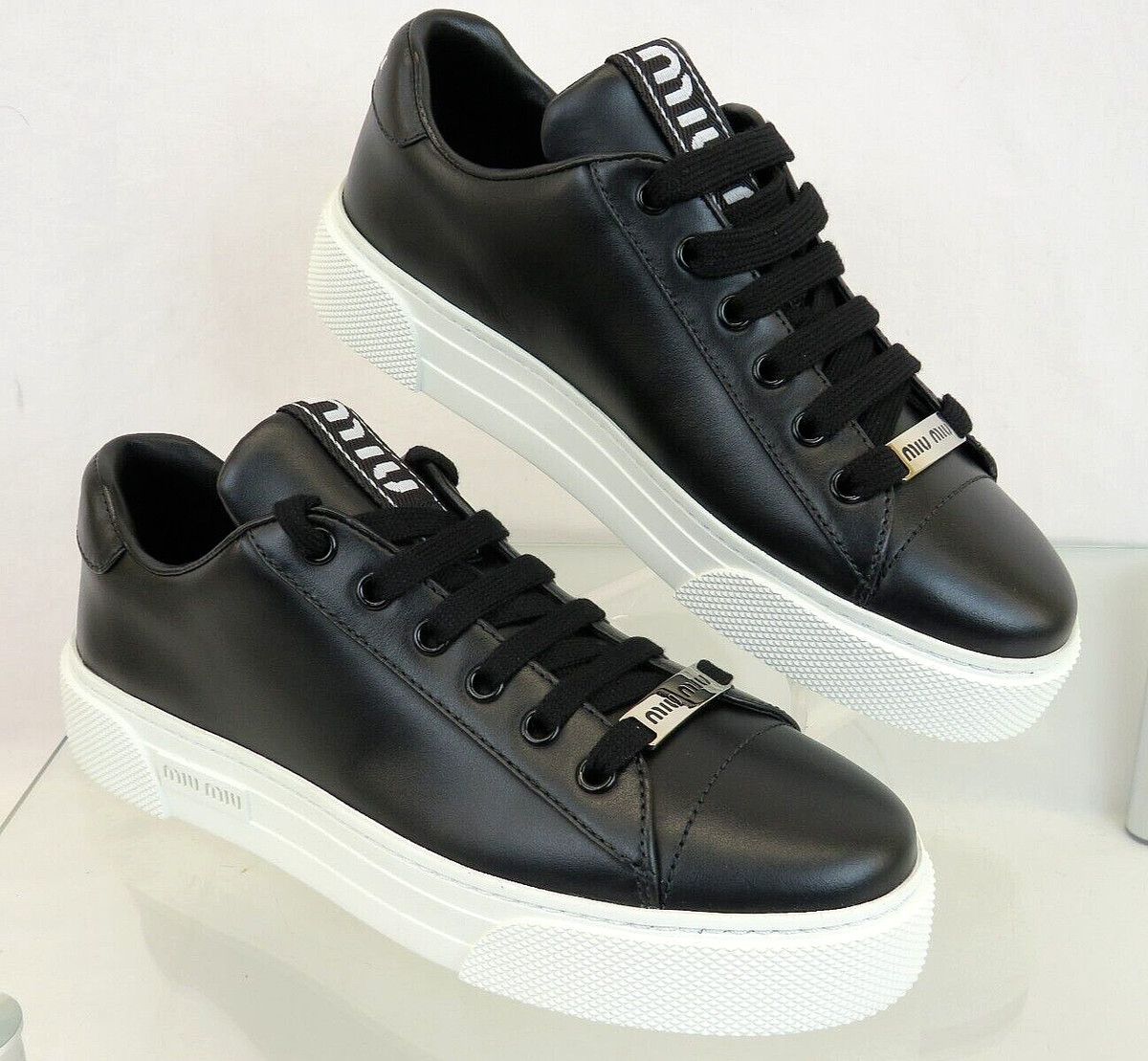 靴 90s00s miumiu archive leather sneaker Miu Miu Slip-On Sneakers, Size 8. 5 US