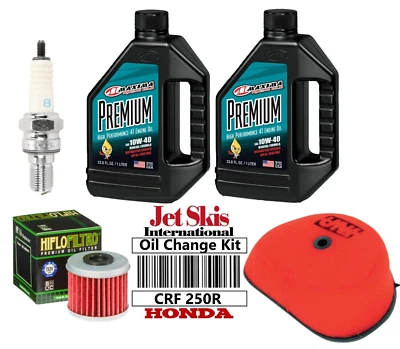 Kit de cambio de aceite Honda CRF 250R Premium filtro de aceite y aire NGK R0409B-8 bujía Foto 1 de 4