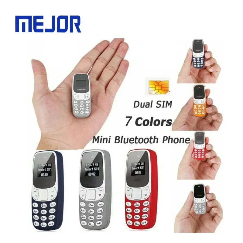 MINI TELEFONO MICRO CELLULARE DUAL SIM TELEFONI BLUETOOTH MP3 FOTOCAMERA MP3 NEW - Immagine 1 di 4