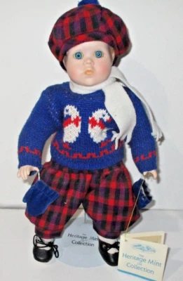 Muñeca Michael Heritage Mint 1992 14" porcelana bisque Taiwán porcelana bisque Foto 1 de 4