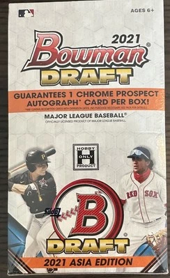 2021 BOWMAN DRAFT ASIA EDITION BASEBALL HOBBY BOX NEW SEALED MLB 1st Bowmans - Image 1 of 4