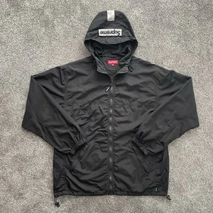 Supreme 2-Tone Zip Up Jacket XL Black Water Resistant Reflective FW18 - Picture 1 of 7