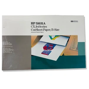 HP 51631A CX JetSeries CutSheet Papier B-Größe 11x17 für PaintJet XL Vintage Neu aus altem Lagerbestand - Bild 1 von 17