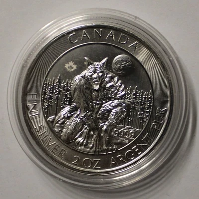 2 Unzen Silber, Werewolf, Werwolf, Creatures of the North, Monster, Kanada, 2021 - Bild 1 von 2