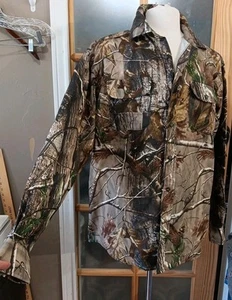 RealTree AP HD Shirt Vented Hunting Camo Sz L Long Sleeve Button Up Camouflage - Picture 1 of 11