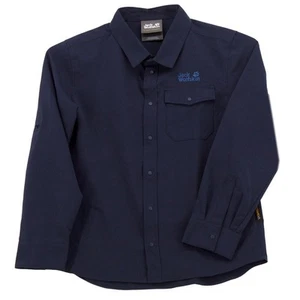 Jack Wolfskin Treasure Hunter Kids Long Sleeve Shirt Shirt Function 1608361-1010 - Picture 1 of 2