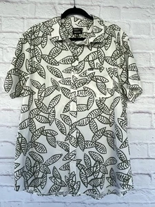 BRIXTON Charter Standar Fit Men's Shirts Short Sleeves Green Leaf Print Size XL - Picture 1 of 8