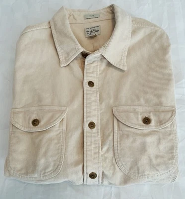 J. Camisa Crew de veludo com botões ajuste fino médio - Imagem 1 de 4