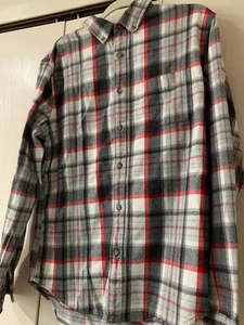 Lands' End Herren Flanell kariert Button Down Hemd Größe Large 16-16 1/2 schmal - Bild 1 von 7