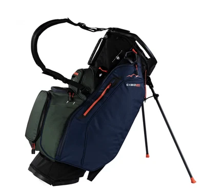 BOLSO DE PIE HÍBRIDO SUN MOUNTAIN SERIE C C-130 VLO/ 15 VÍAS/NEGRO, OLIVA, INFIERNO Foto 1 de 3