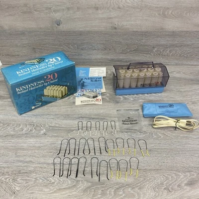 Clairol Kindness 20 Instantáneo Hairsetter 761 Hot Rollers Clips De Colección Funcionando Foto 1 de 4