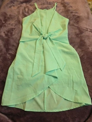GB 女孩弹力绿色薄荷无袖连衣裙,尺寸 3T — 第 1/4 张图片