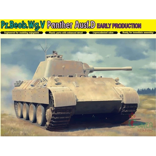 CARRO ARMATO PZ.BEOB.WG.V PANTHER AUSF.D EARLY PRODUCTION KIT 1:35 Dragon Kit Me - Photo 1/1