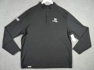 EcoRevive Quarter Zip Golf Pullover Mens XL Mockneck Longsleeve NSGA 2025 Black - Picture 1 of 15