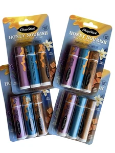 ChapStick Honey Nourish Lippenbalsam Set 3er Pack Feuchtigkeitsspendende Shea Menge 4 Pakete Neu - Bild 1 von 2