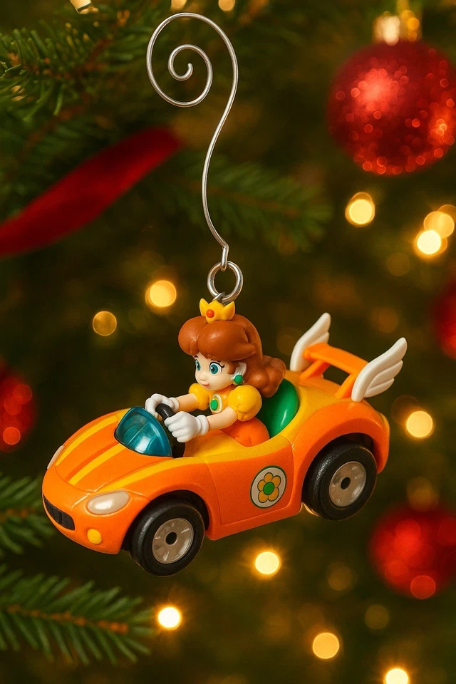 Custom Hot Wheels Princesa Margarita Adorno Mario Kart Árbol de Navidad Decoración Foto 1 de 4