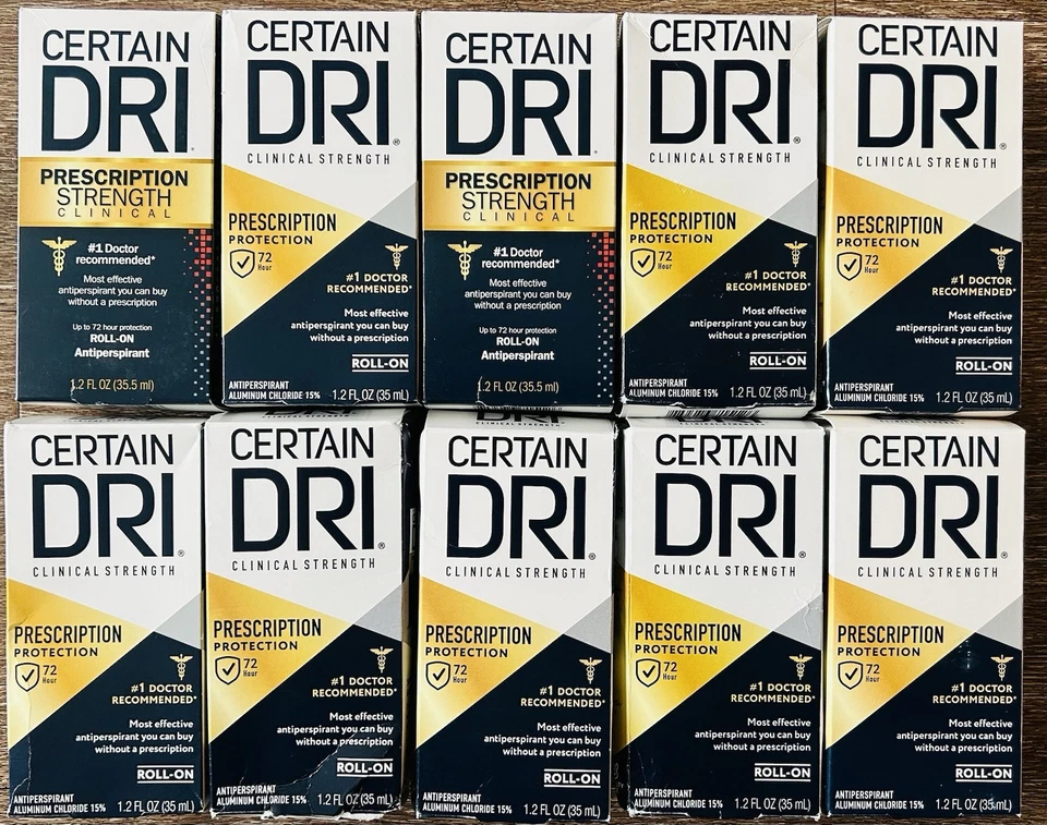 Клинический дезодорант-антиперспирант Certain Dri Prescription Strength упаковка 10 шт. - Изображение 1 из 1