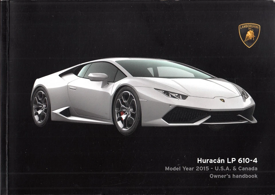 Lamborghini Huracán 2015 manual del propietario con folletos libro de guía del usuario Foto 1 de 1