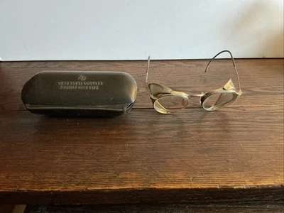 Gafas de seguridad ópticas americanas de colección gafas de malla de alambre estuche de metal; ES1205 Foto 1 de 4