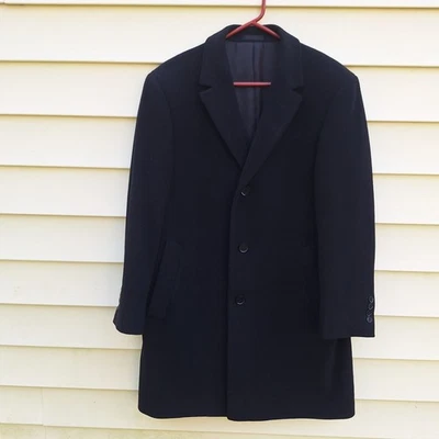 Blazer Calvin Klein Para Hombres 40S Traje Chaqueta Negro Lana Mezcla Cachemira  Foto 1 de 4