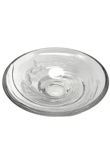 Glasschale mit Frauenmuster mit Signatur, 25 cm Durchmesser - Bild 1 von 9