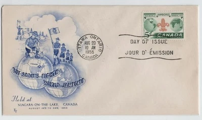 1955 Boy Scout FDC Cachet 8th World Jamboree Canada Niagara on the Lake - Image 1 of 2