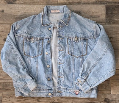 Chaqueta Guess Para Hombre Mediana Georges Marciano Denim Jean Hecha en EE. UU. Foto 1 de 4