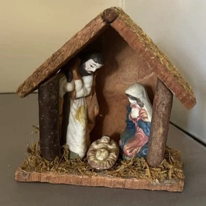 Weihnachtskrippe Krippe Bethlehem Heilige Nacht Set Stall Jesus Maria Josef 4 Zoll - Bild 1 von 6