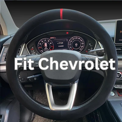 For Chevrolet Silverado 2500 3500 HD Faux Leather Steering Wheel Cover Fit 15 in Foto 1 de 4