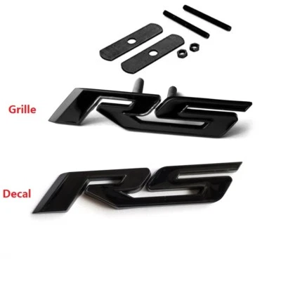 2x Rejilla negra OEM + insignia emblema calcomanía RS para Camaro mate Foto 1 de 3