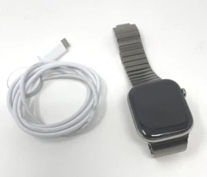 Apple Watch Series 10 46mm Natural Titanium w/ Link Bracelet Cellular Excellent - Photo 1 sur 4