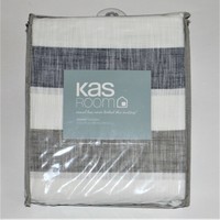 Blue Size Kas Room Greta Striped Shower Curtain 72/"x84/"