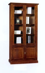 LIBRERIA 2 ANTE VETRO+2 LEGNO COL. NOCExINGRESSO STUDIO SOGGIORNO CAMERETTA 387 - Foto 1 di 1