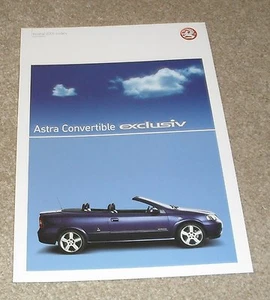Vauxhall Astra Convertible Exclusiv Special Edition Brochure 2004-2005 - Picture 1 of 1