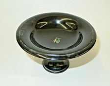 Antique Black Marble Pietra Dura Butterfly inlaid Grand Tour sounvenir Tazza