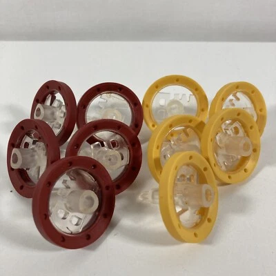 Connect 4 Stackers Board Game 5 Red & 5 Yellow Discs Stacking Pieces Parts Piece - Image 1 of 2