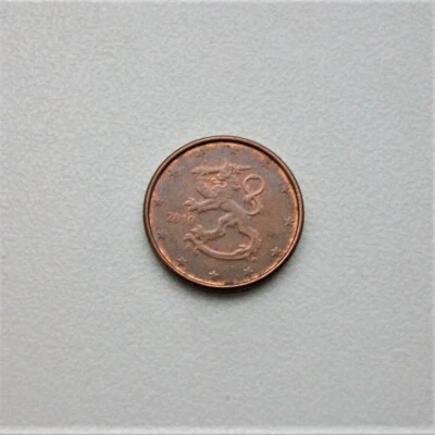 FINLAND Suomi 1 euro cent coin LION 2010 - Image 1 of 2