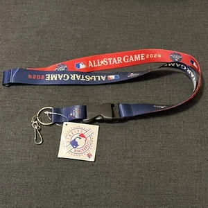 2024 Mlb All Star Game Lanyard Texas Stadium Rangers Blue Red Detachable - Picture 1 of 2