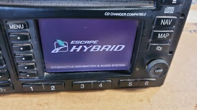 Rádio híbrido Ford Escape Mercury Mariner 2006-07 CD compatível com navegação 6M6T-18K931-AD - Imagem 1 de 4