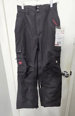 Pantalones cargo Ripzone 1000 mm, talla pequeña para hombre, negros snowboard, pantalones de esquí Foto 1 de 4